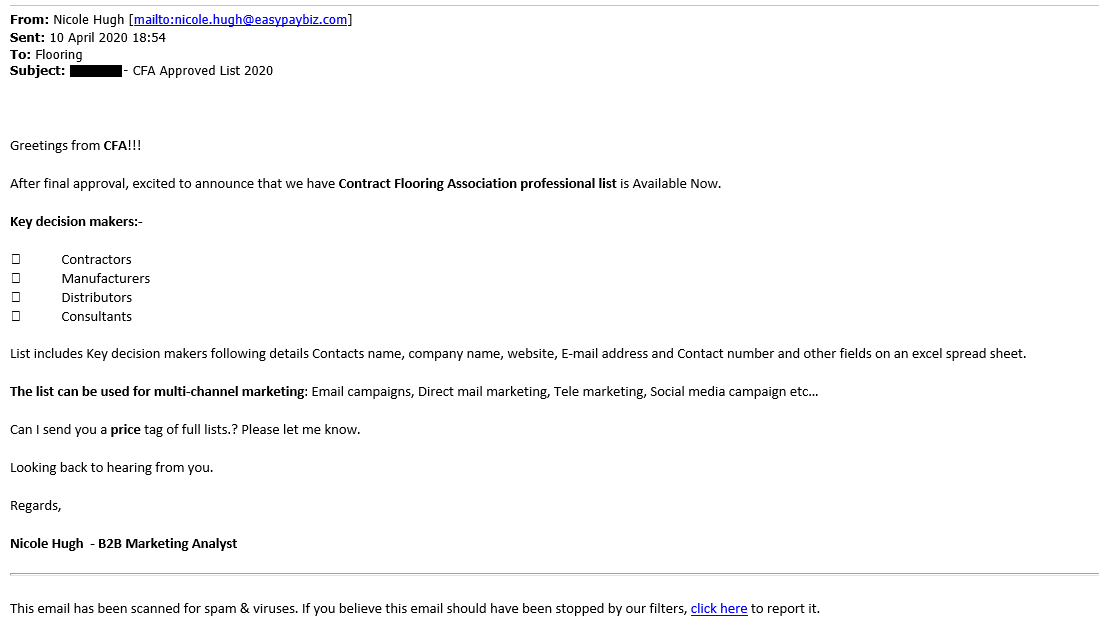 Scam Email